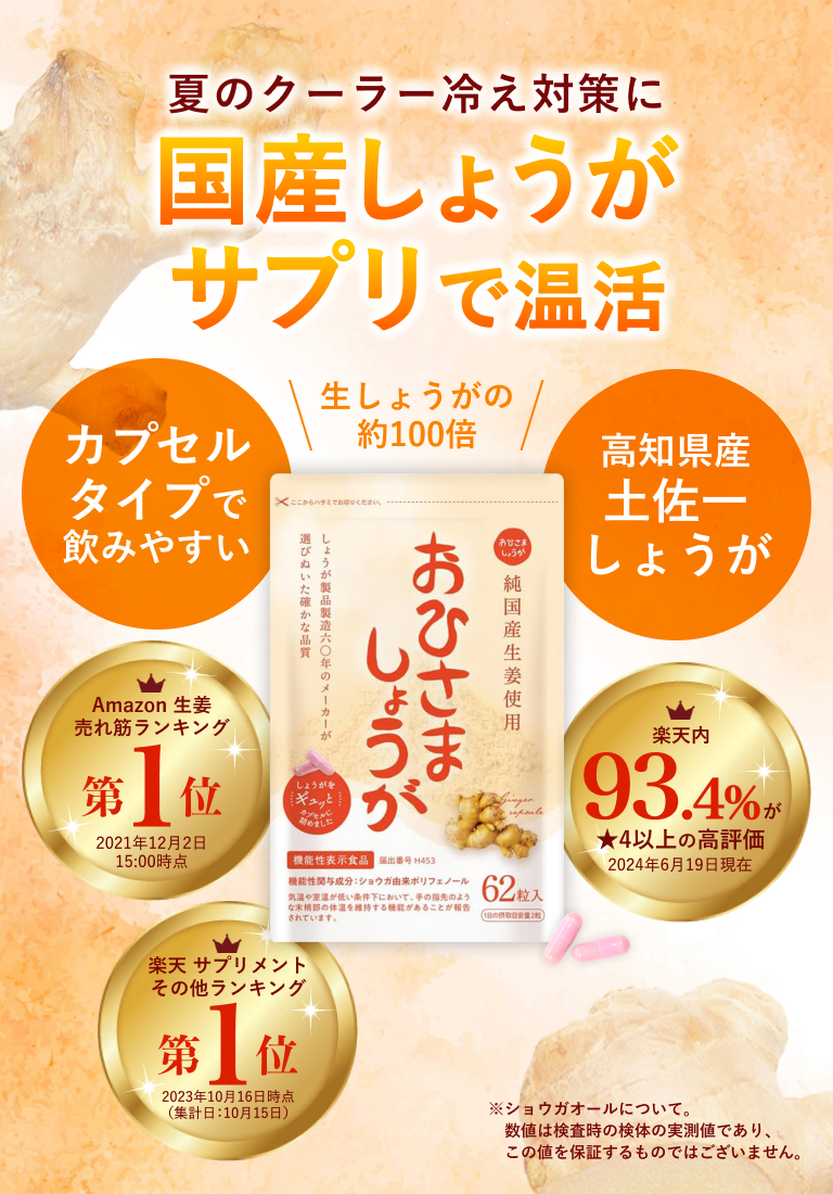 しょうがカプセル メインビジュアル